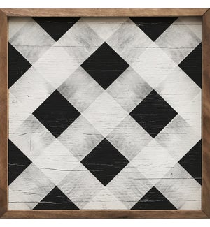 Pattern Plaid Diagonal Black